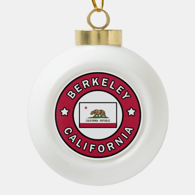 Berkeley California Keramik Kugel-Ornament (Vorderseite)