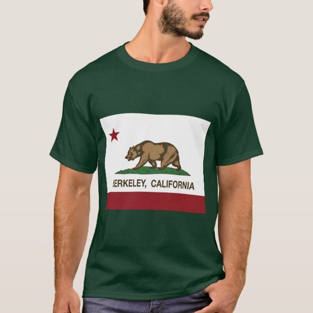 Berkeley California Republic Flag T-Shirt (Vorderseite)