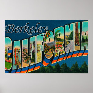 Berkeley, Kalifornien - große Buchstabe-Szenen Poster
