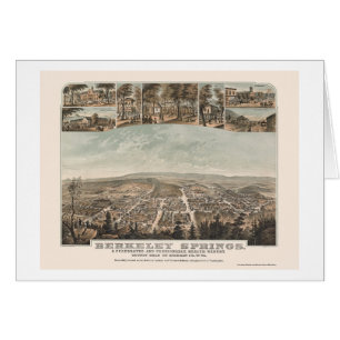 Berkeley Springs, carte panoramique de WV - 1889