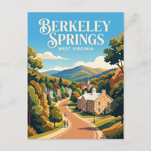 Berkeley Springs USA -> Berkeley Springs, USA wird Postkarte (Vorderseite)