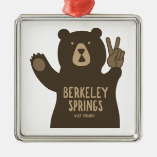 Berkeley Springs West Virginia Friedensbär Ornament Aus Metall