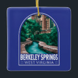 Berkeley Springs West Virginia Illustration Travel Keramikornament<br><div class="desc">Berkeley Springs retro Vektor Reise Design. Die Berkeley Springs, eingebettet in die West Virginia-Berge, hat Besucher zu ihren natürlichen heißen Quellen und ihrer einzigartigen künstlerischen Kultur angezogen.</div>