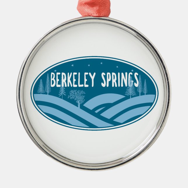 Berkeley Springs West Virginia Outdoor Ornament Aus Metall (Vorne)