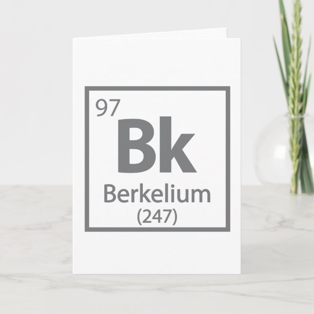 Berkelium - Berkeley Feiertagskarte (Vorderseite)