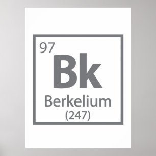 Berkelium - Berkeley Science Periodic Table Poster