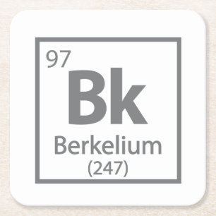 Berkelium - Berkeley Science Periodic Table Rechteckiger Pappuntersetzer