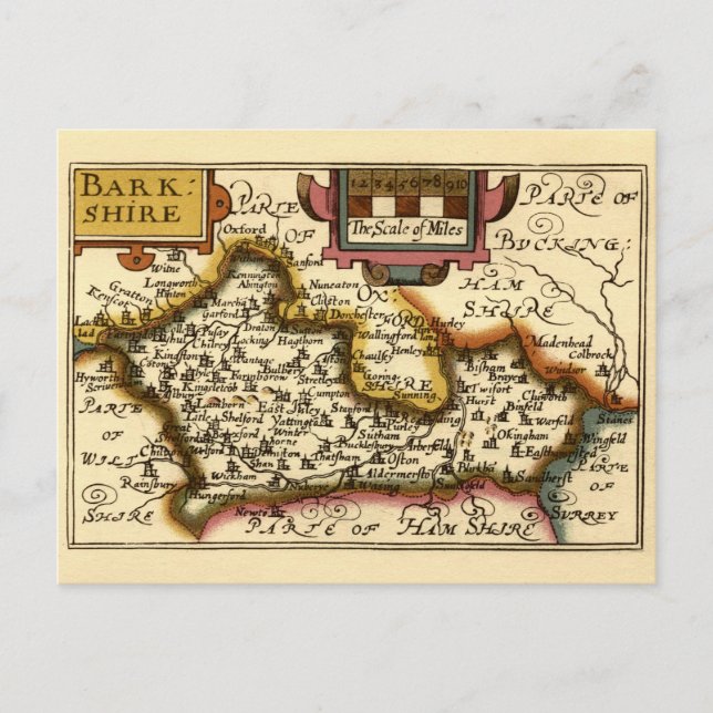 Berkshire Barkshire Landkreis England Antikarantis Postkarte (Vorderseite)