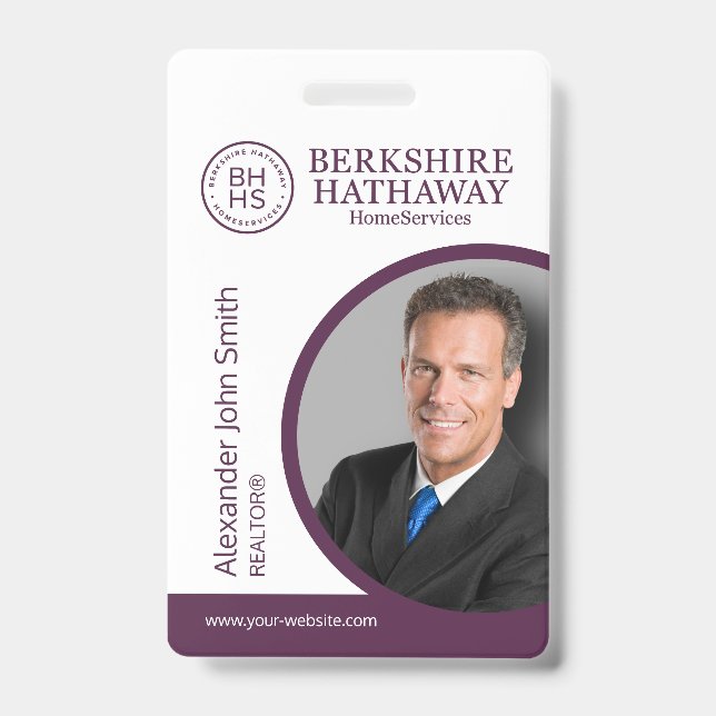 Berkshire Hathaway ID Card Abzeichen Ausweis (Front)