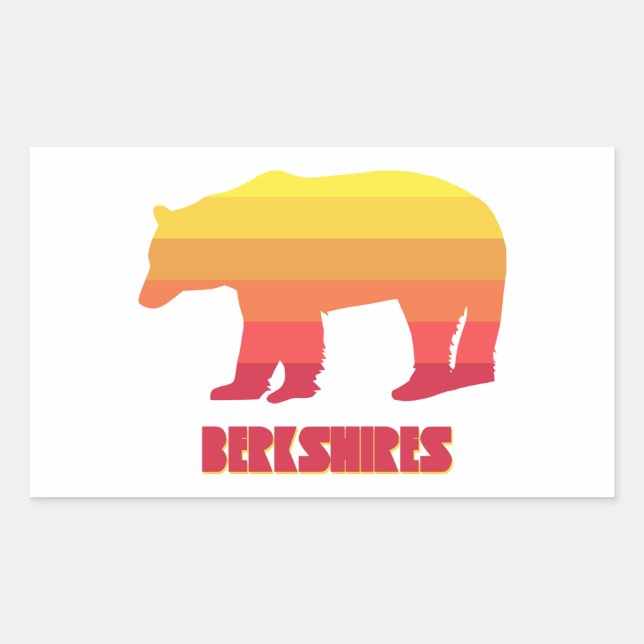 Berkshires Bear Rechteckiger Aufkleber (Vorderseite)