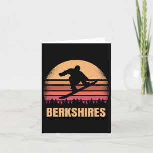 Berkshires Machusetts Snowboarden Outdoor Ma 80er Karte