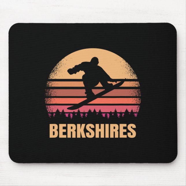 Berkshires Machusetts Snowboarden Outdoor Ma 80er Mousepad (Vorne)
