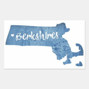 Berkshires Massachusetts Wood Grain Rechteckiger Aufkleber