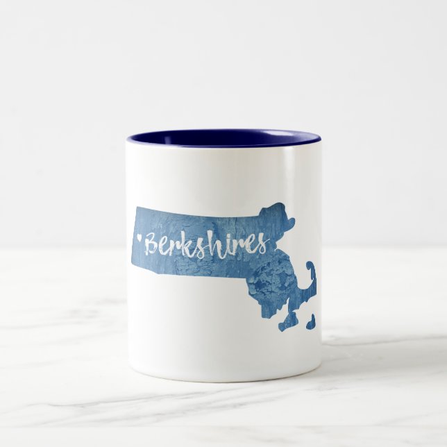 Berkshires Massachusetts Wood Grain Zweifarbige Tasse (Mittel)
