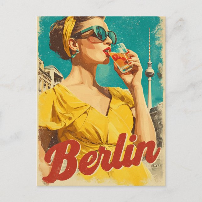 Berlin 50s retro  postkarte (Vorderseite)