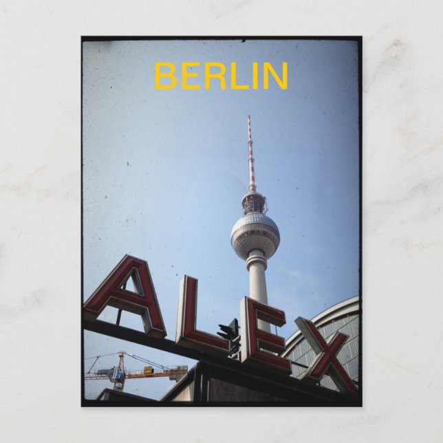 Berlin Alexander Platz Fernsehturm Postkarte (Vorderseite)