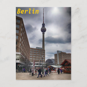 Berlin Alexanderplatz Fernsehturm Postcard Postkarte
