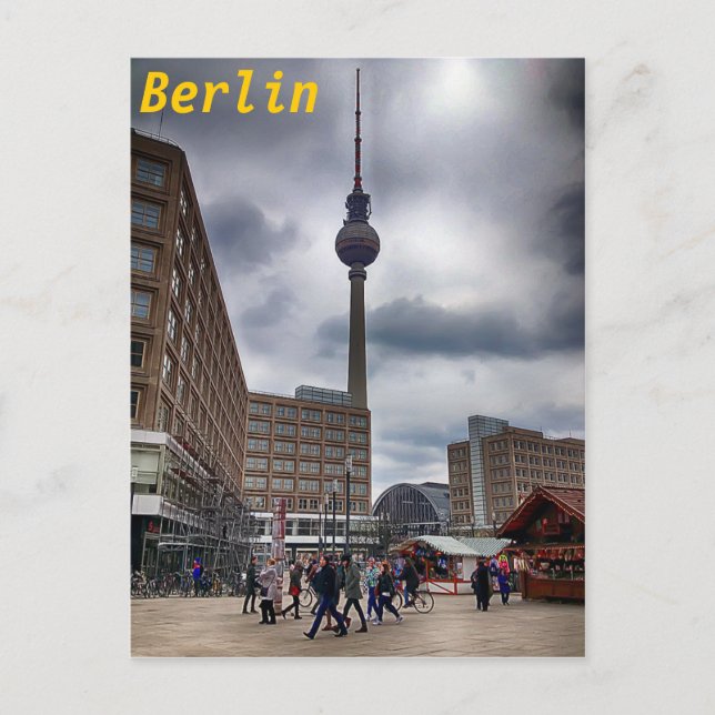 Berlin Alexanderplatz Fernsehturm Postcard Postkarte (Vorderseite)