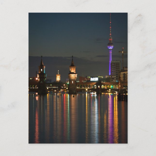 Berlin Alexanderplatz Oberbaum Bridge Postkarte (Vorderseite)
