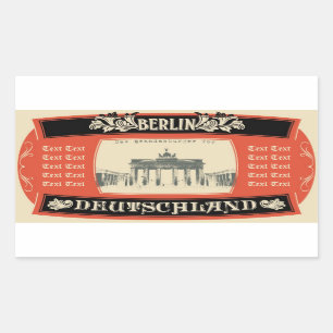 Berlin-Aufkleber Rechteckiger Aufkleber