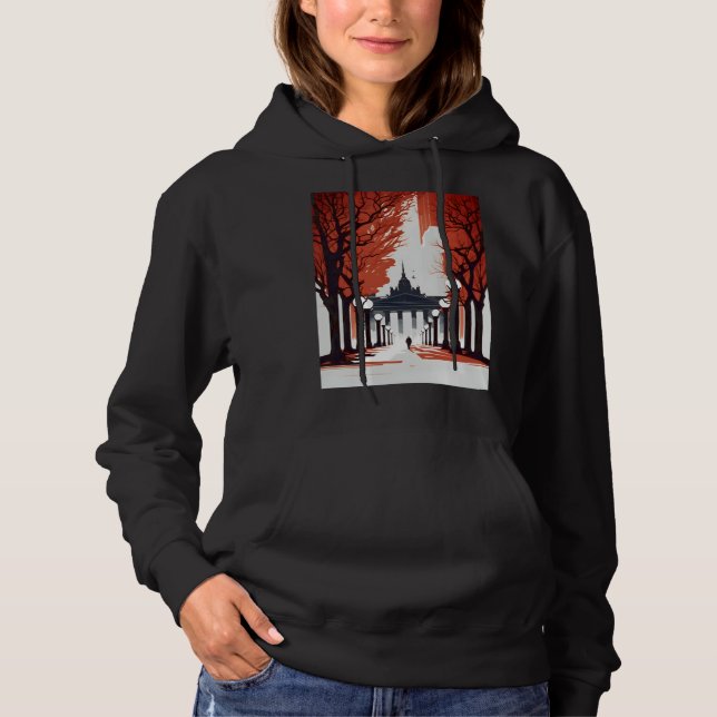 Berlin Brandenburg Minimalist Gate Hoodie (Vorderseite)