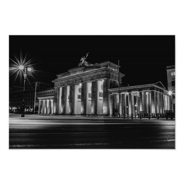 Berlin Brandenburger Tor bei Nacht Fotodruck (Vorne)
