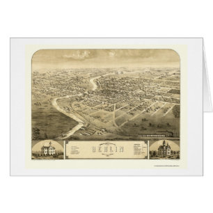 Berlin, carte panoramique de WI - 1867