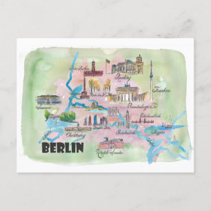 Berlin Carte préférée avec lieux touristiques