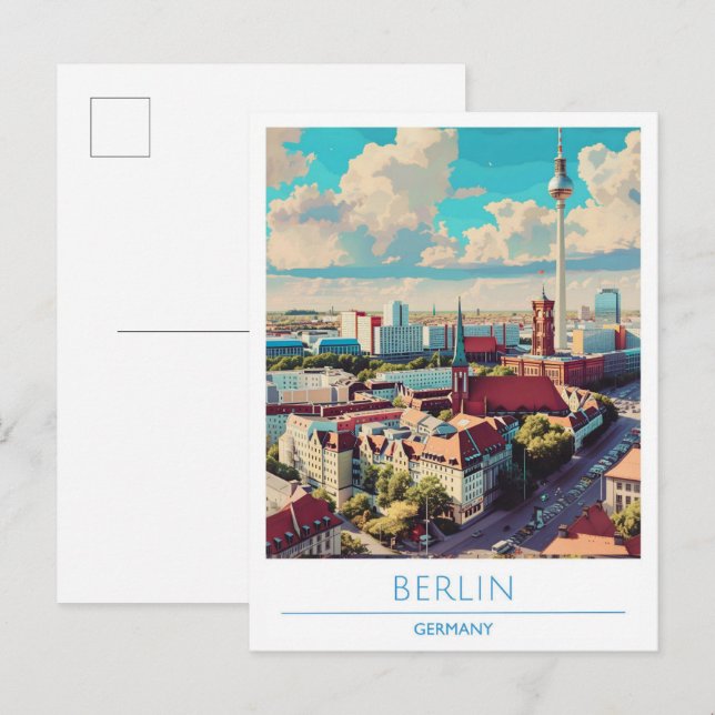 Berlin City Deutschland Reisen Postkarte (Vorne/Hinten)