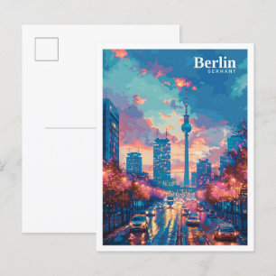 Berlin Deutschland Art Vintage Reise Postkarte
