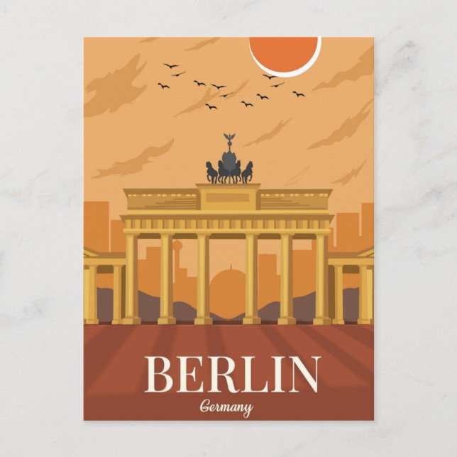 Berlin Deutschland Bahn Vintag Postkarte (Vorderseite)