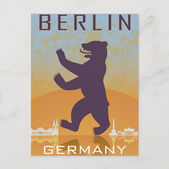 Berlin Deutschland Bahn Vintag Postkarte (Vorderseite)