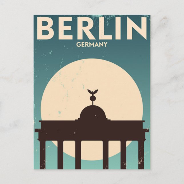 Berlin Deutschland Bahn Vintag Postkarte (Vorderseite)