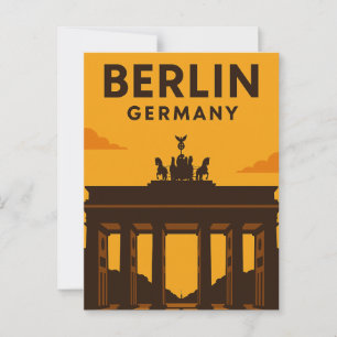 Berlin Deutschland Branden Travel Art Vintag Postkarte