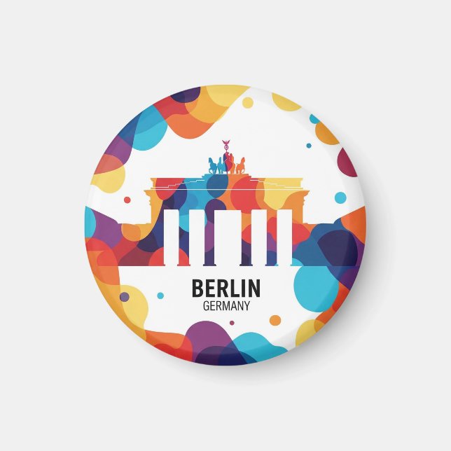 Berlin Deutschland Brandenburg abstraktes Tor Magnet (Vorne)