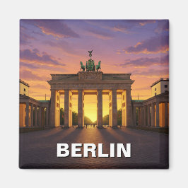 Berlin Deutschland Brandenburg Tor Sonnenuntergang Magnet
