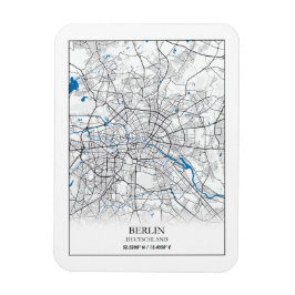 Berlin Deutschland City Map Travers Magnet