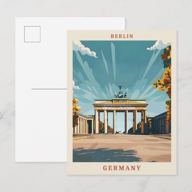 Berlin Deutschland Elegante Vintage Travel Postkarte (Vorne/Hinten)
