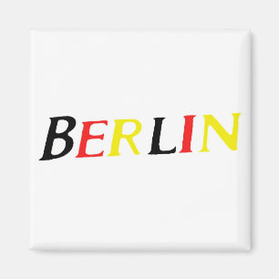 Berlin, Deutschland in den Farben der Flagge Magnet