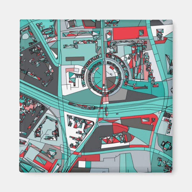 Berlin, Deutschland Karte Magnet (Vorne)