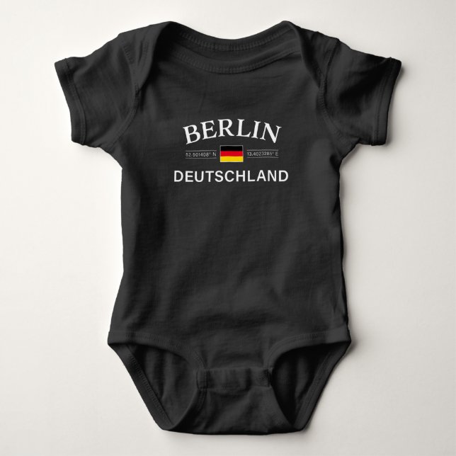 Berlin Deutschland koordiniert Deutsch Baby Strampler (Vorderseite)