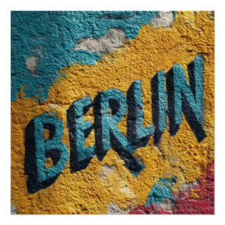 Berlin Deutschland Lebendige Straße Graffiti Vinta Poster