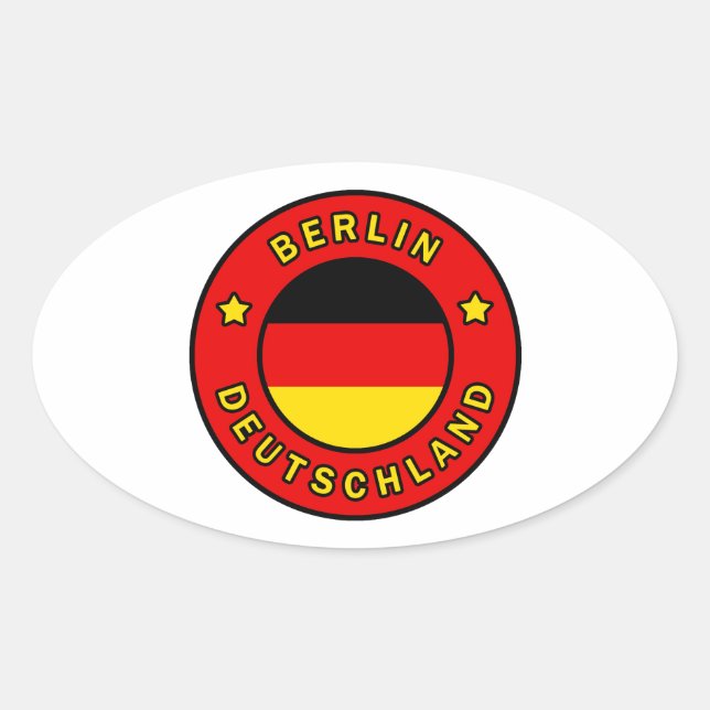 Berlin Deutschland Ovaler Aufkleber (Vorderseite)