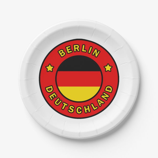 Berlin Deutschland Pappteller (Vorderseite)