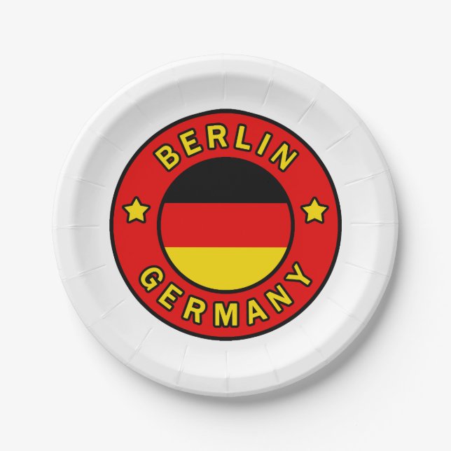 Berlin Deutschland Pappteller (Vorderseite)