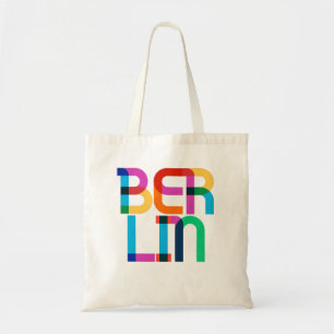 Berlin Deutschland Pop Art Buchstaben Tragetasche