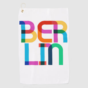 Berlin Deutschland Pop Art Letters Golfhandtuch
