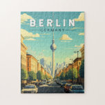 Berlin Deutschland Reisen Vintag<br><div class="desc">Berlin Retrovektor-Reisedesign. Die Stadt ist bekannt für ihre Kunstszene und moderne Sehenswürdigkeiten wie die vergoldete Berliner Philharmonie,  die unter einem Swoop-Dach liegt.</div>