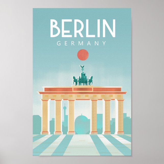 Berlin Deutschland Reiseplakat Poster (Vorne)