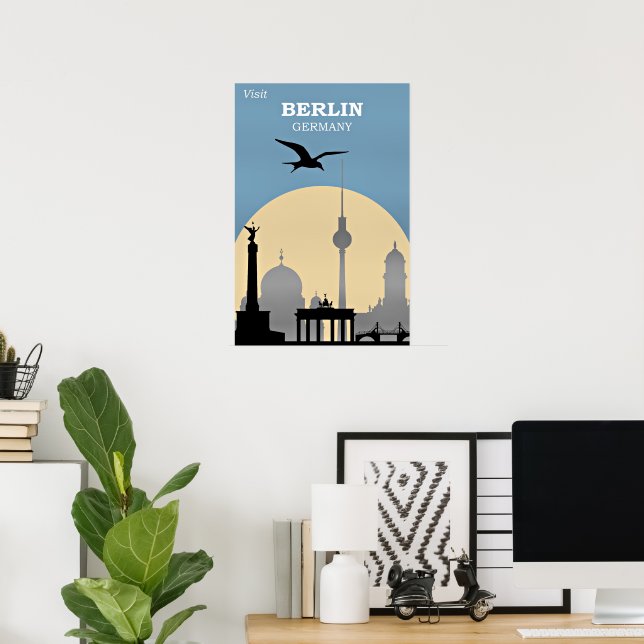 Berlin, Deutschland Reiseplakat Poster (Heimbüro)